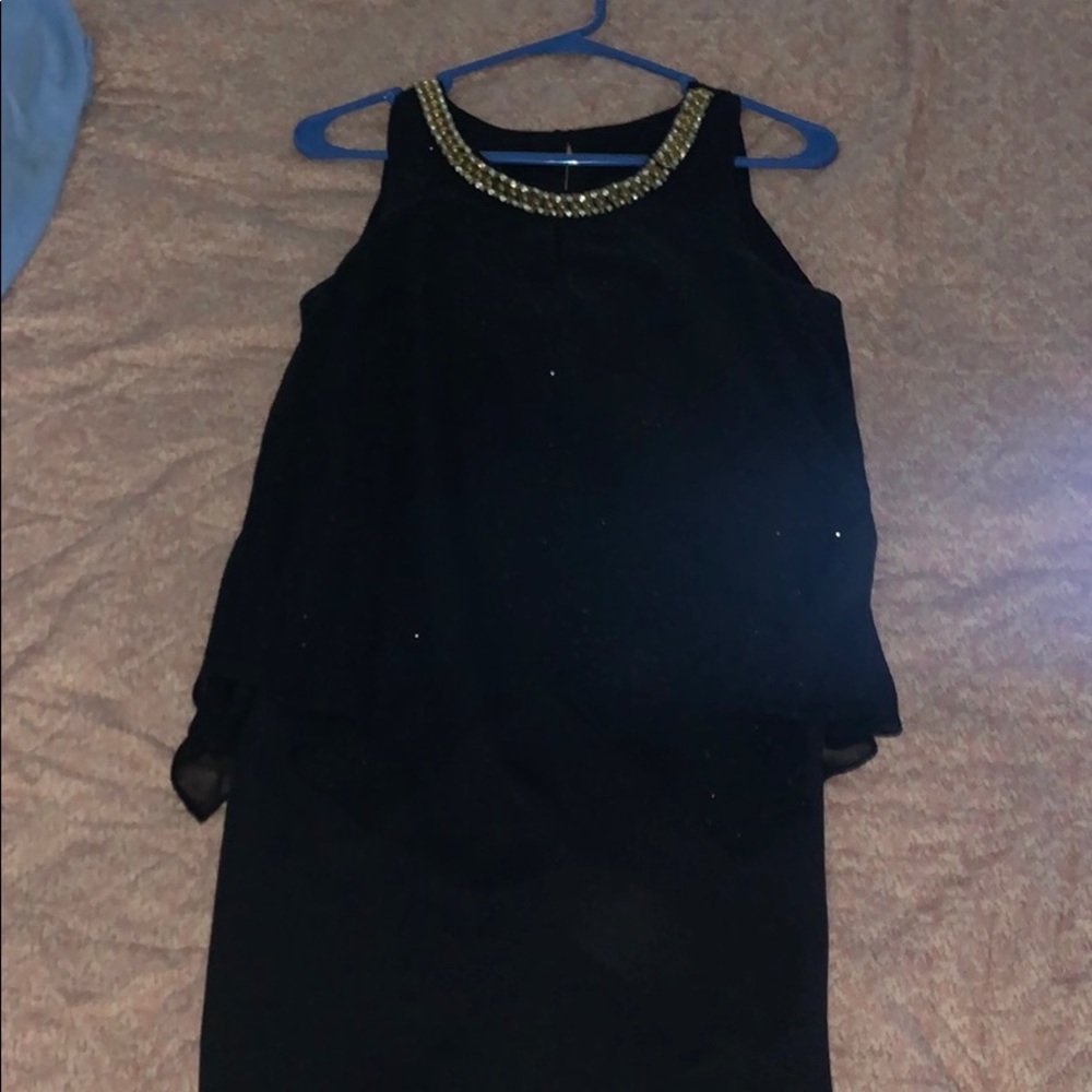 Black shimmer dress